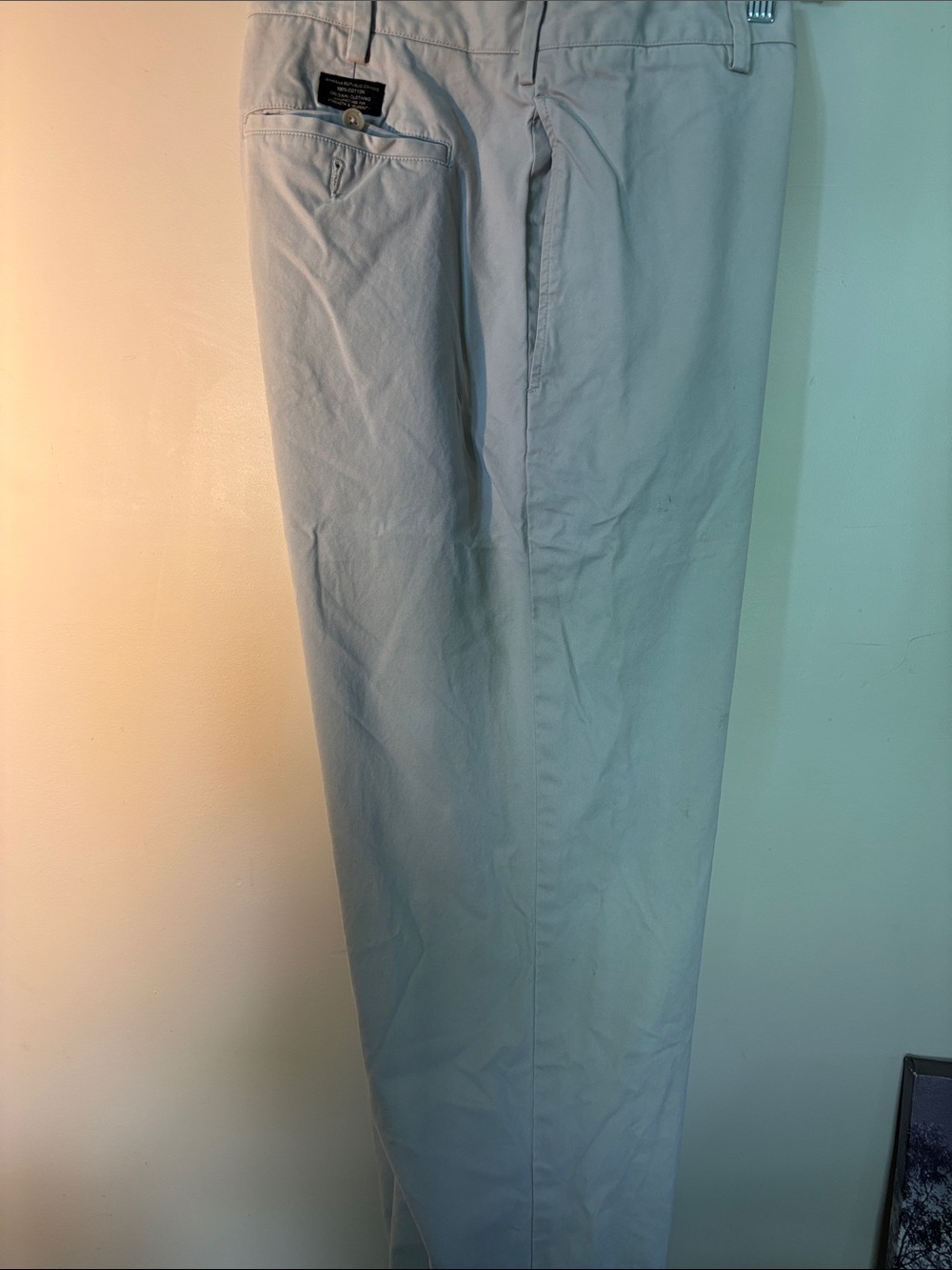 Banana Republic Men's Off White Cotton Chinos